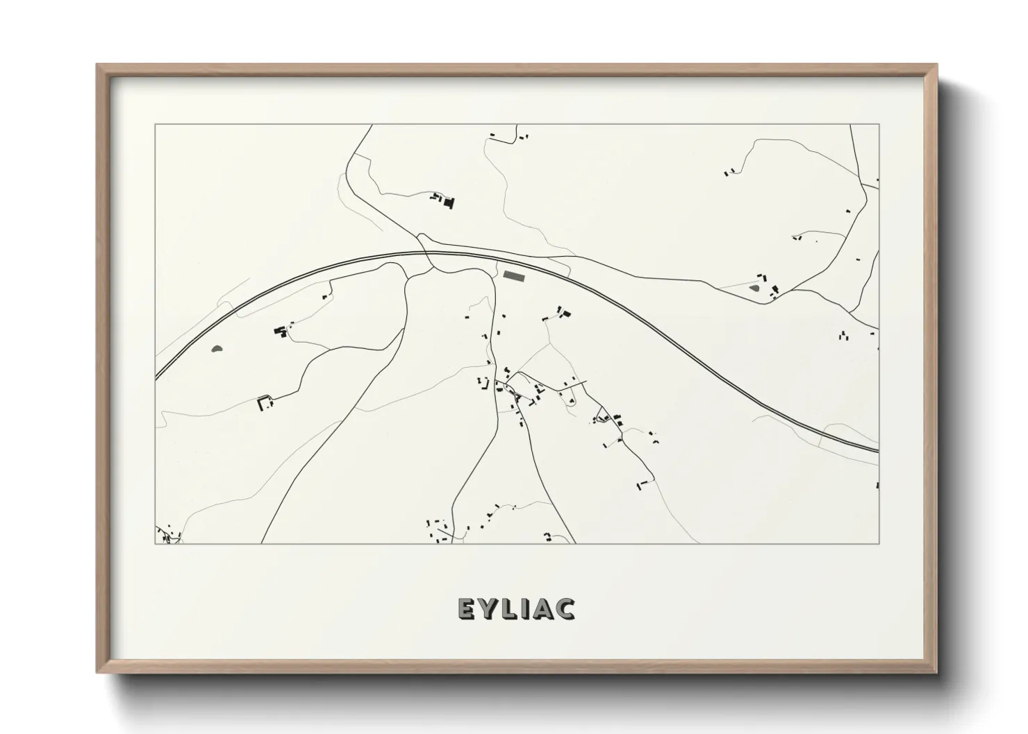 Une affiche de carte sur Eyliac