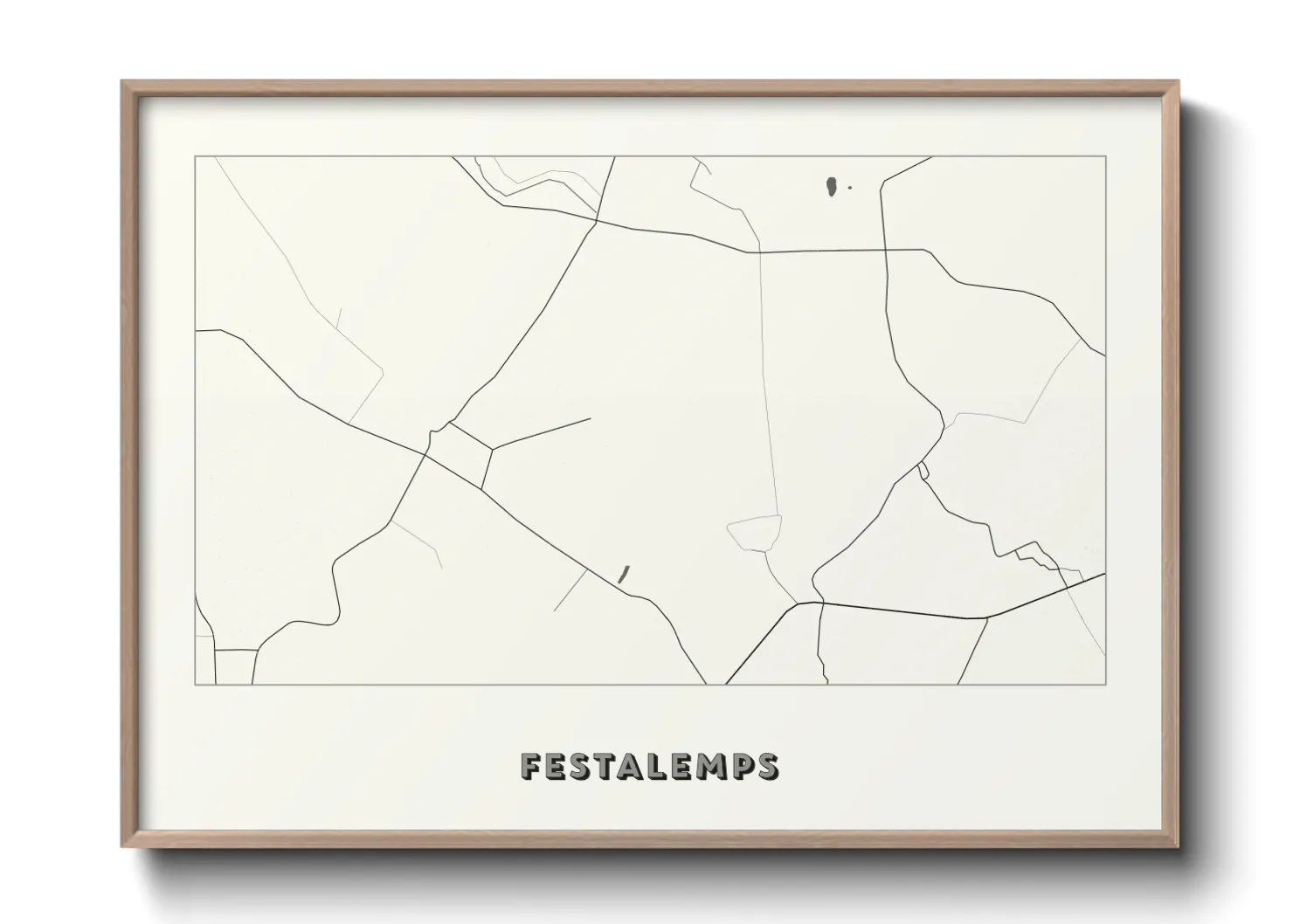 Une affiche de carte sur Festalemps