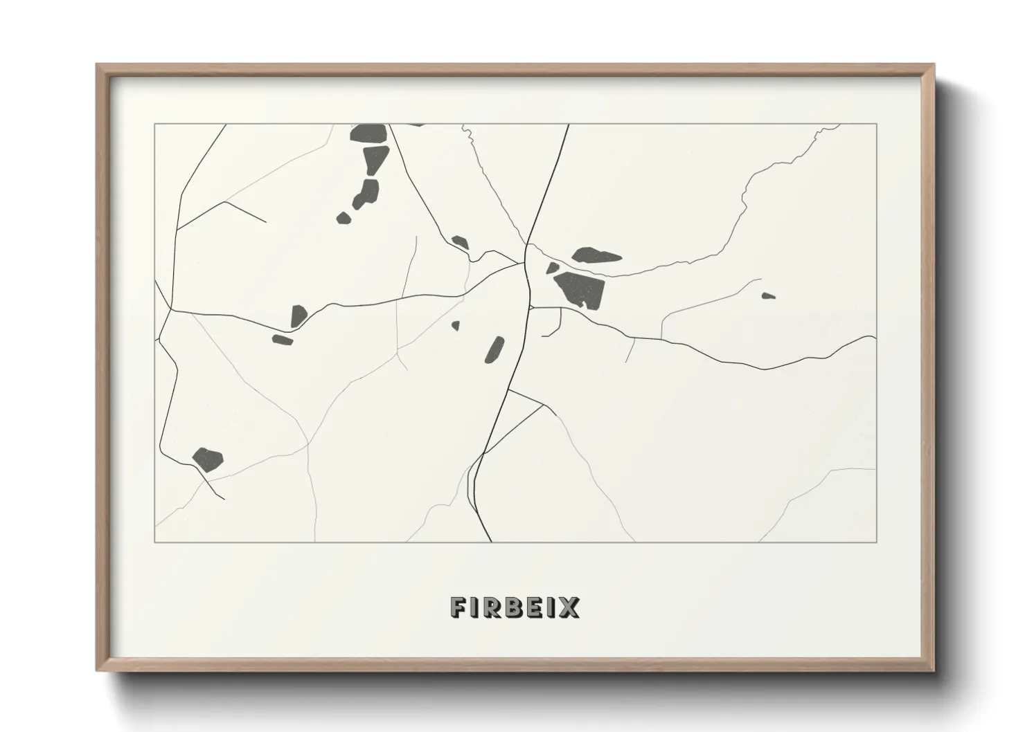 Une affiche de carte sur Firbeix