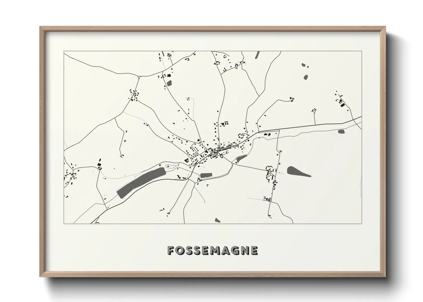 Une affiche de carte sur Fossemagne