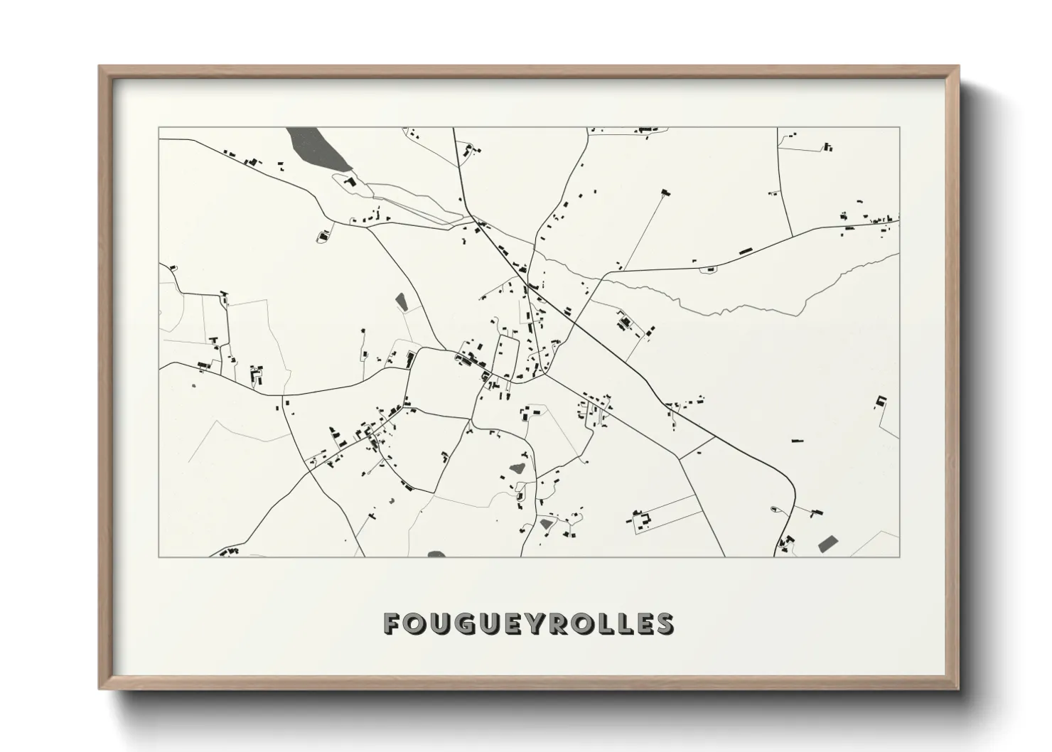 Une affiche de carte sur Fougueyrolles