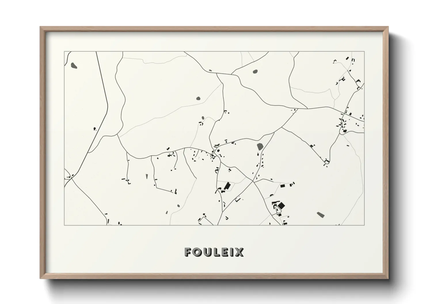 Une affiche de carte sur Fouleix