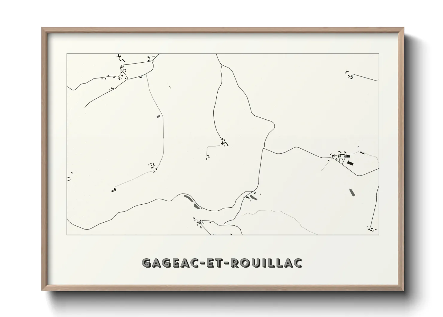 Une affiche de carte sur Gageac-et-Rouillac