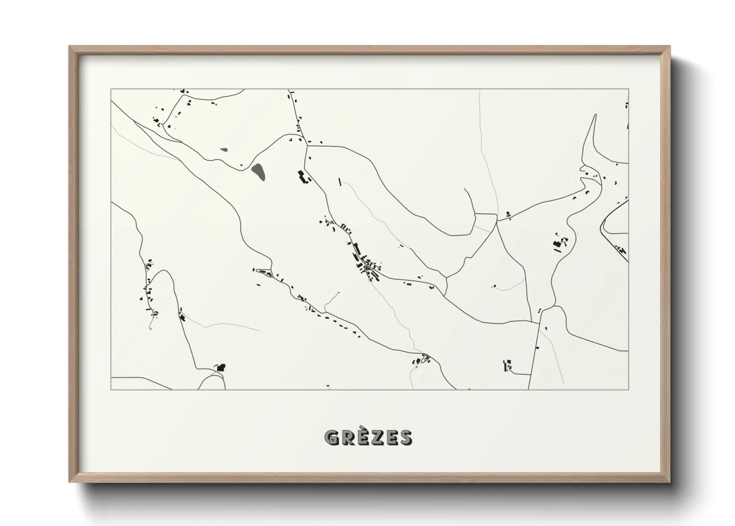 Une affiche de carte sur Grèzes