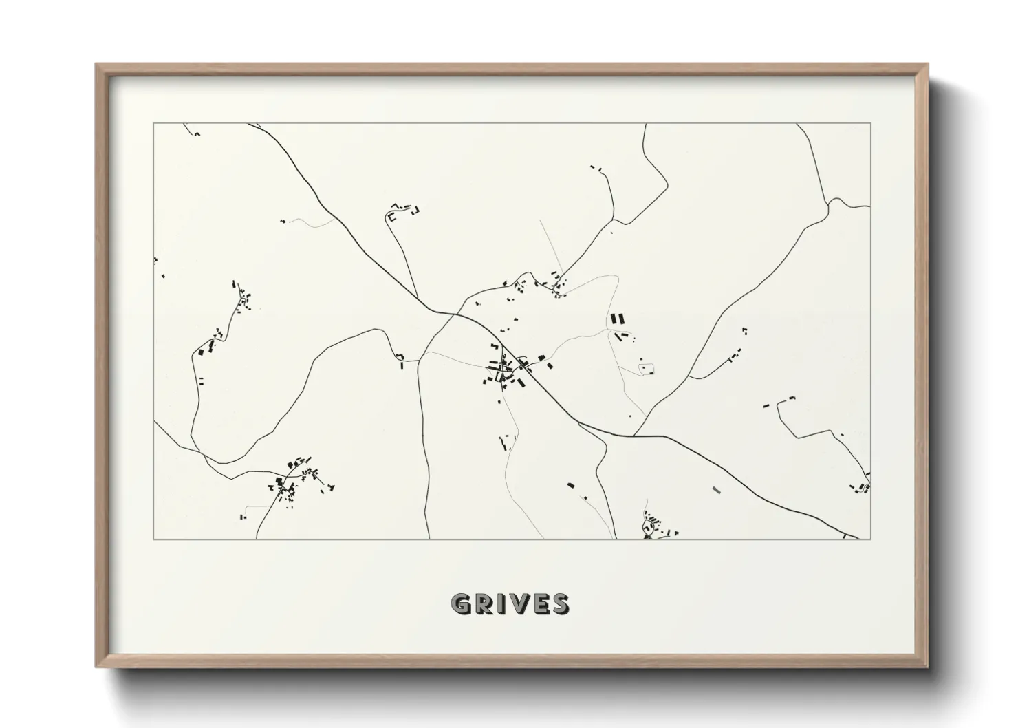 Une affiche de carte sur Grives