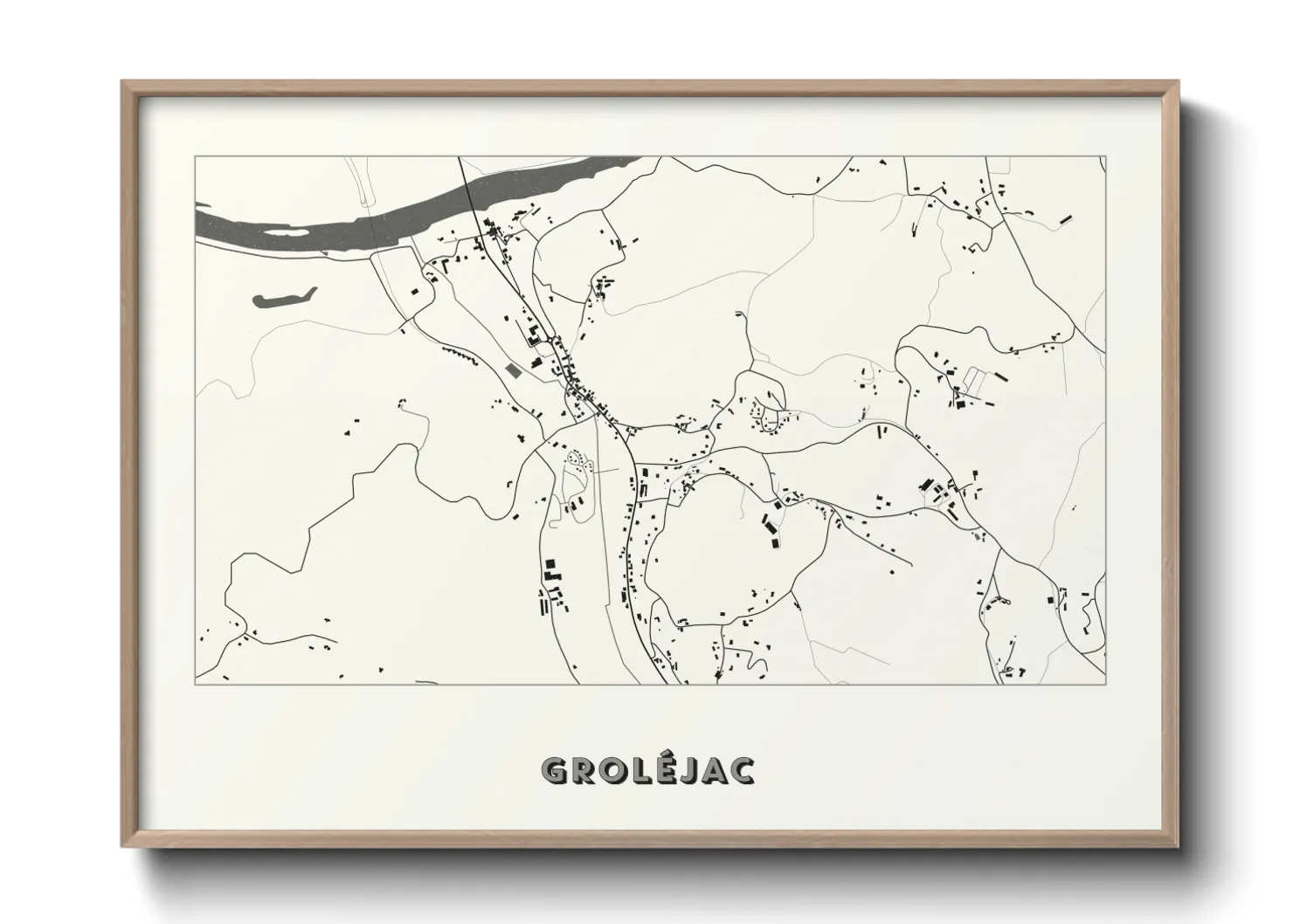 Une affiche de carte sur Groléjac