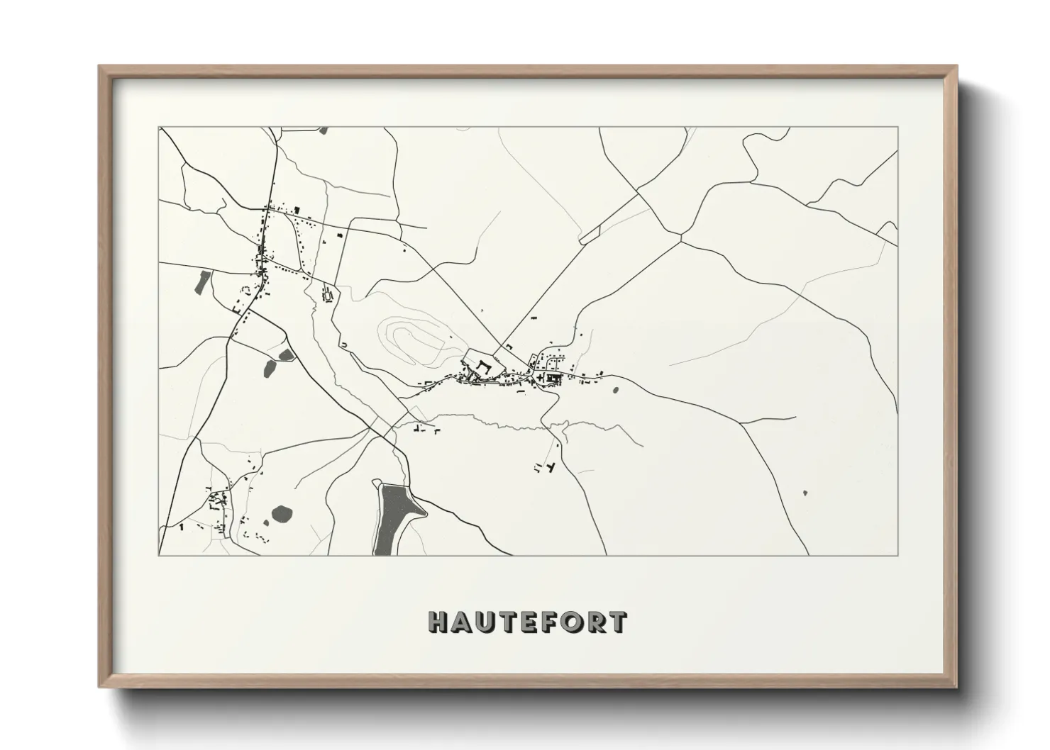 Une affiche de carte sur Hautefort