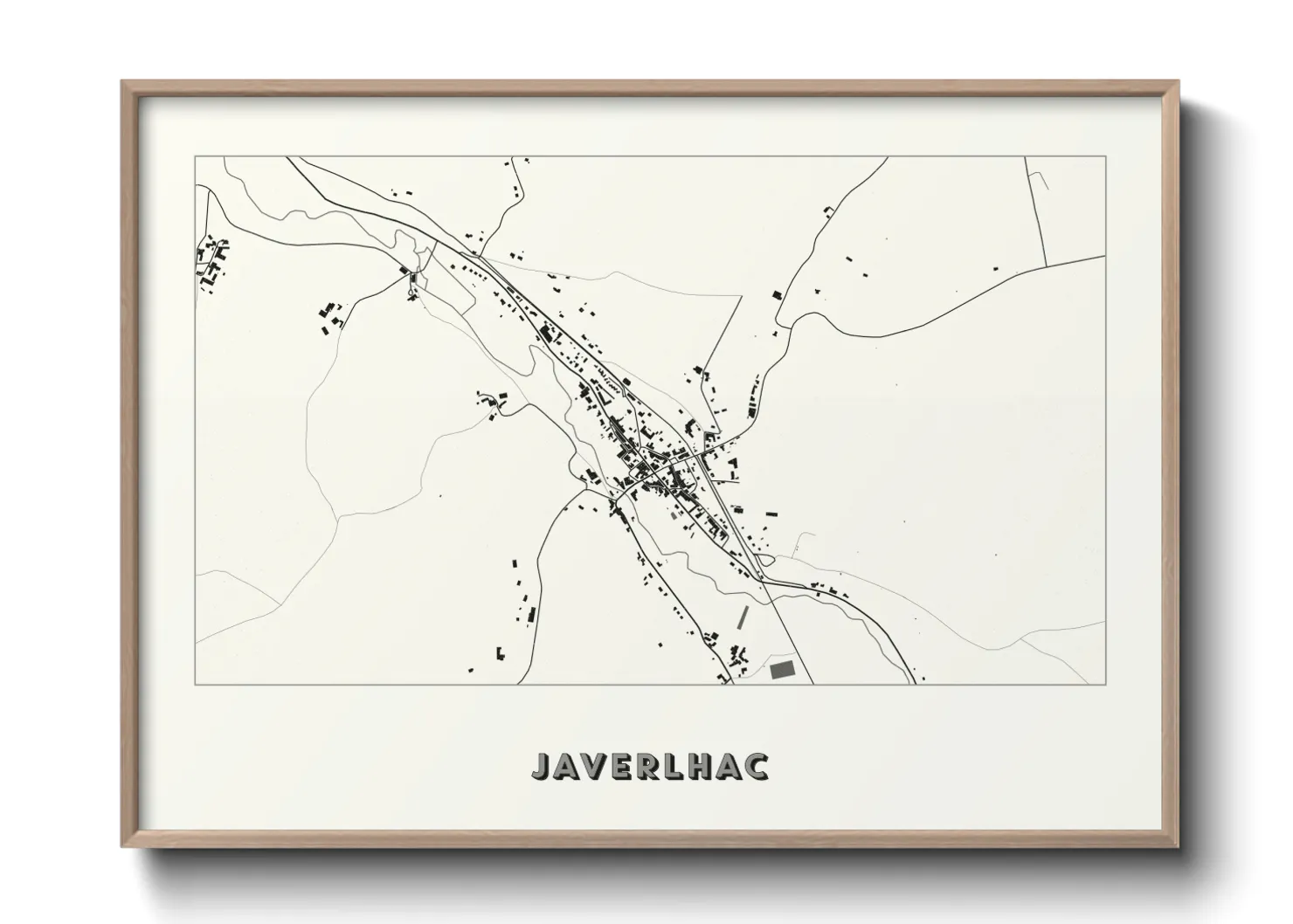 Une affiche de carte sur Javerlhac