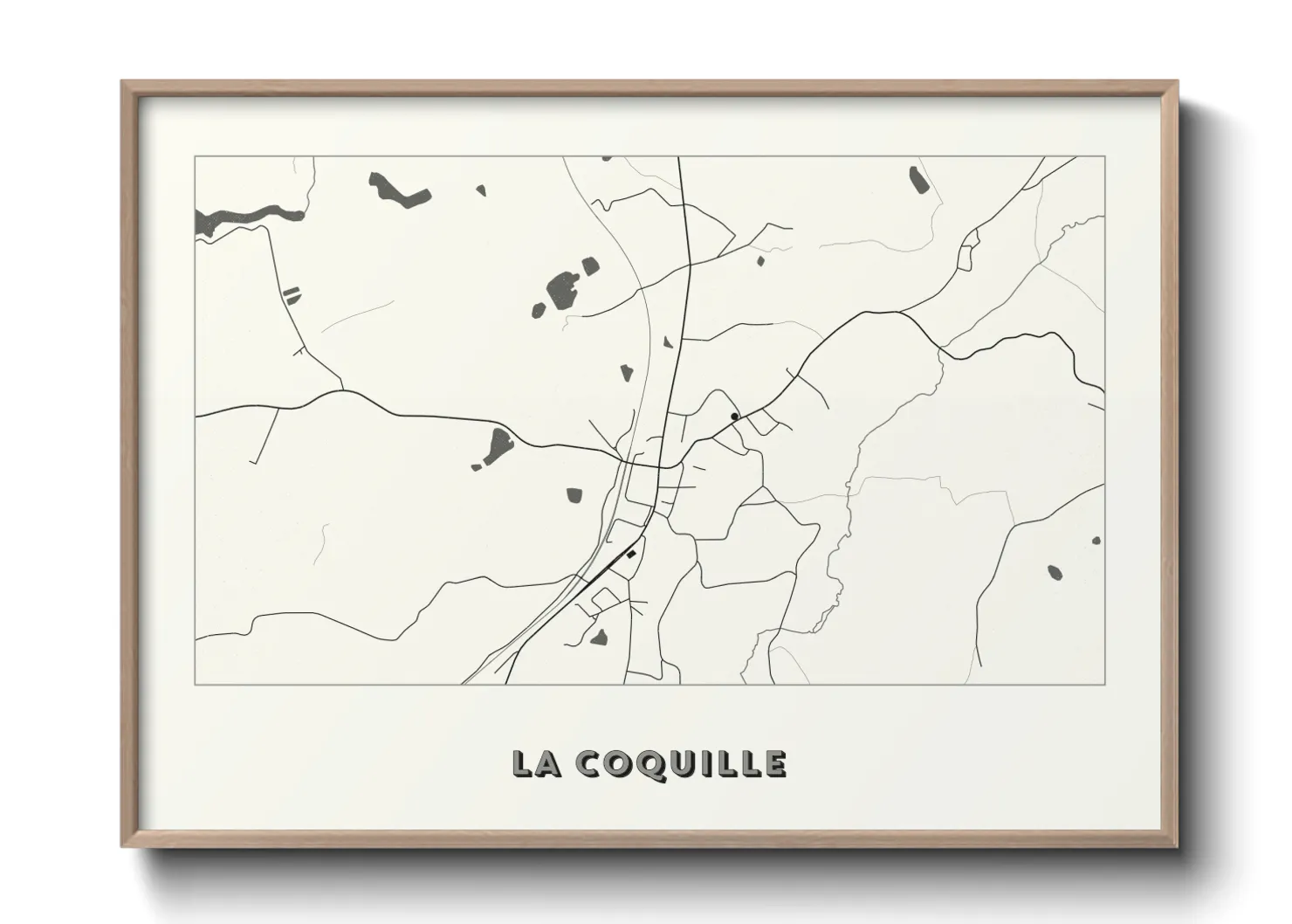 Une affiche de carte sur La Coquille