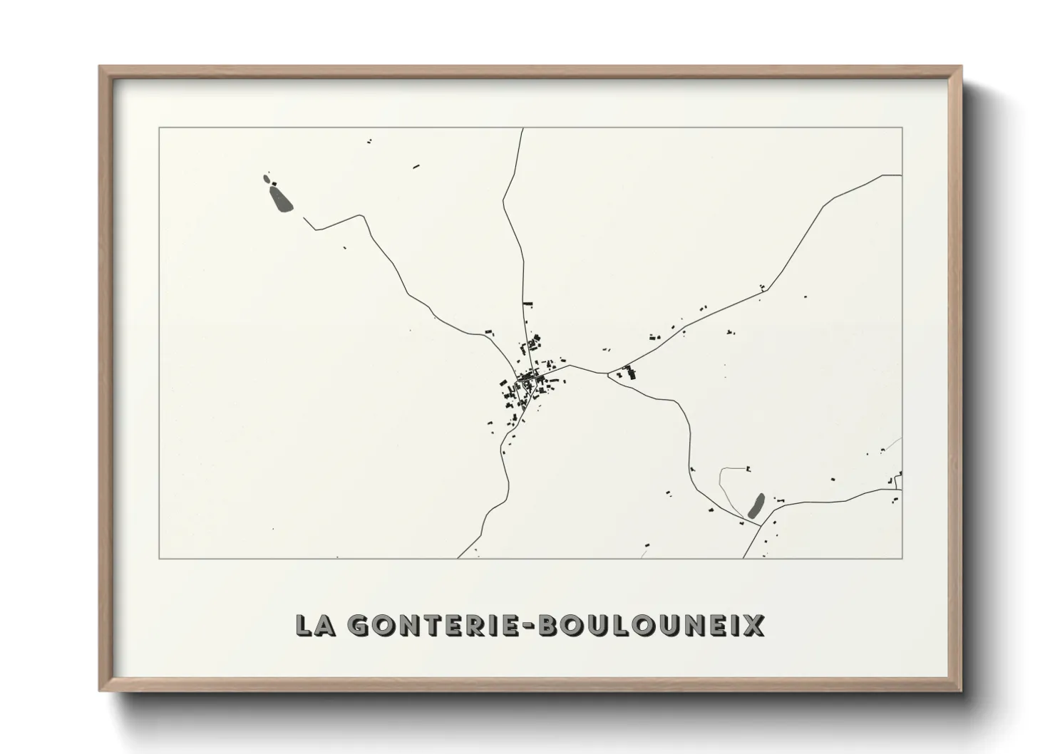 Une affiche de carte sur La Gonterie-Boulouneix