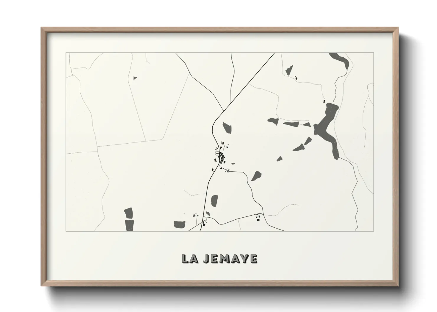 Une affiche de carte sur La Jemaye