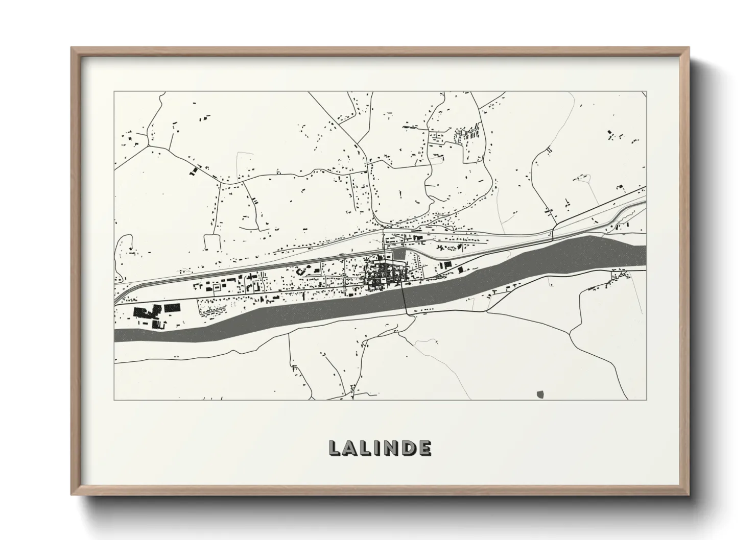 Une affiche de carte sur Lalinde