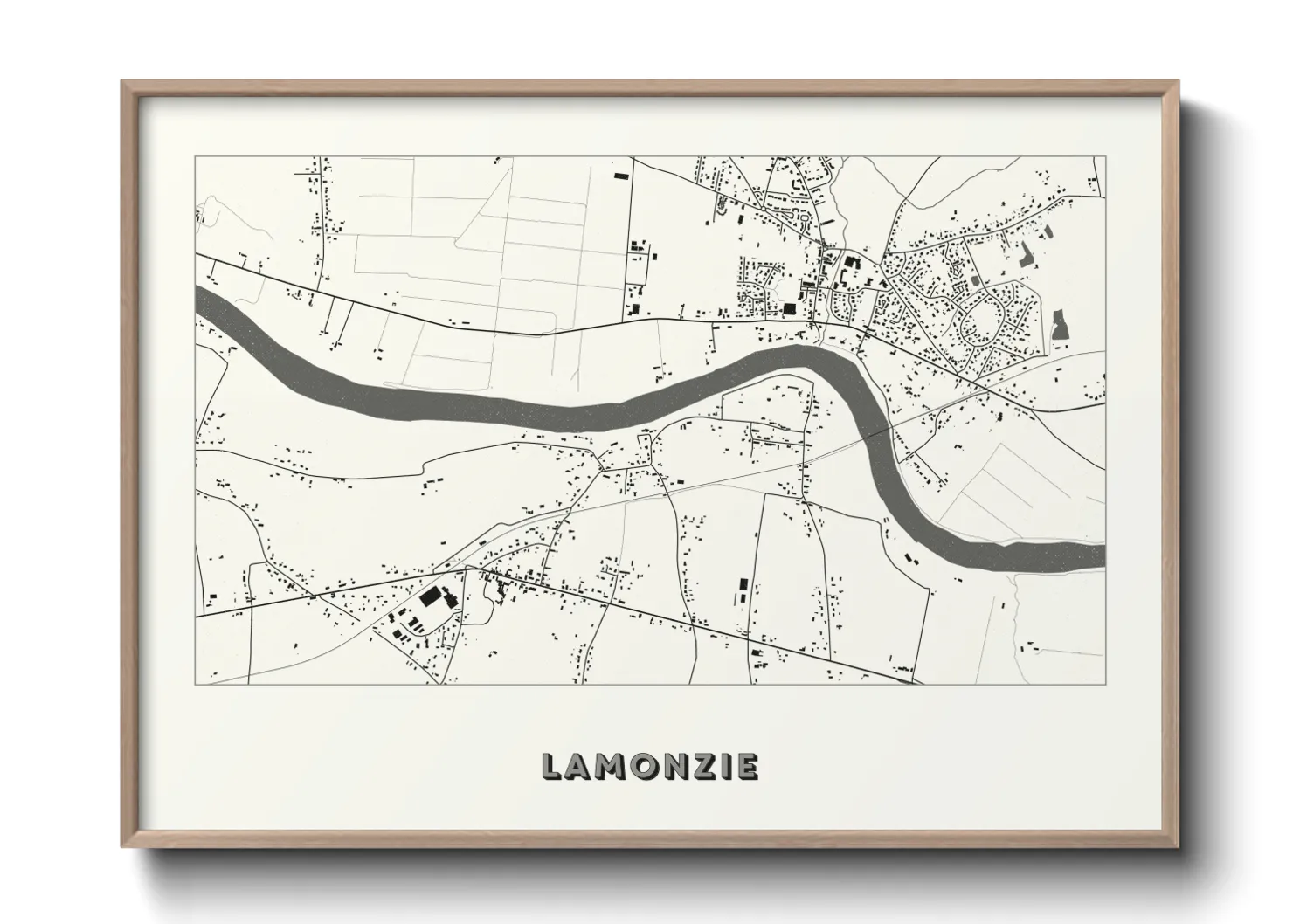 Une affiche de carte sur Lamonzie
