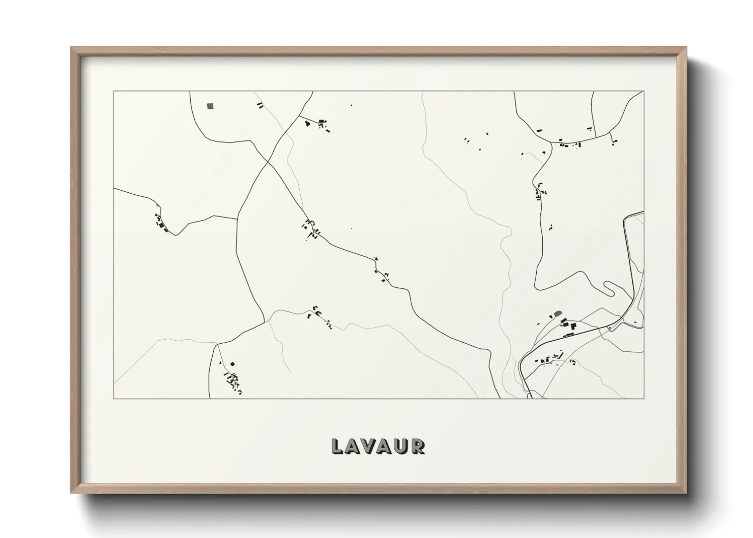Une affiche de carte sur Lavaur