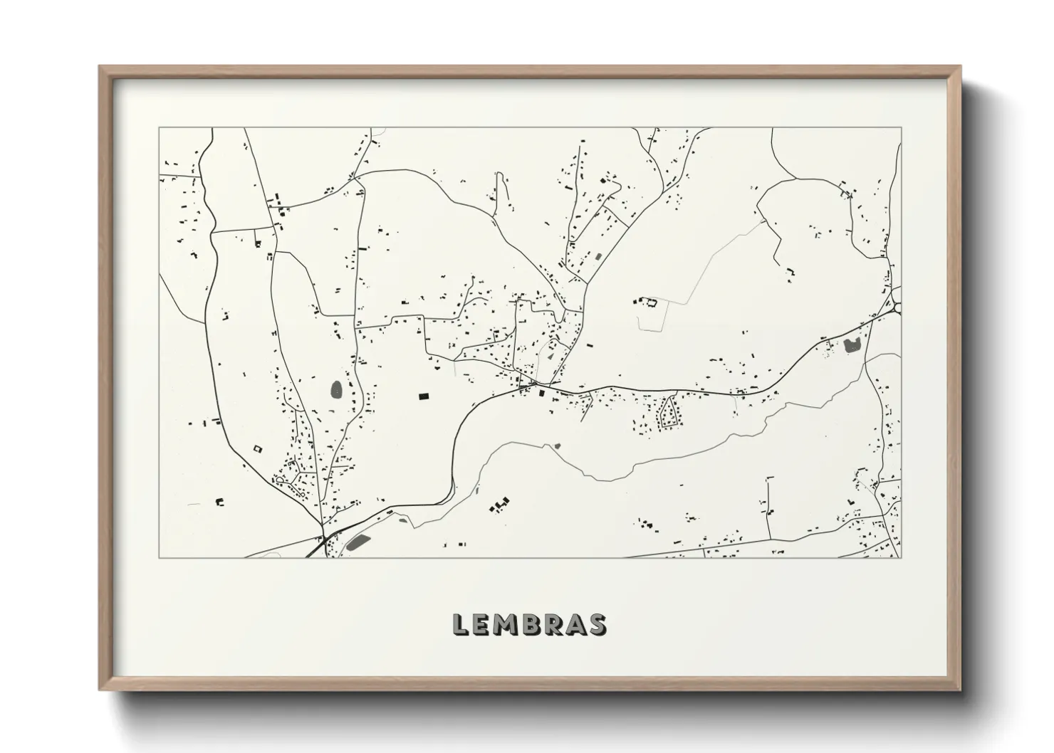 Une affiche de carte sur Lembras
