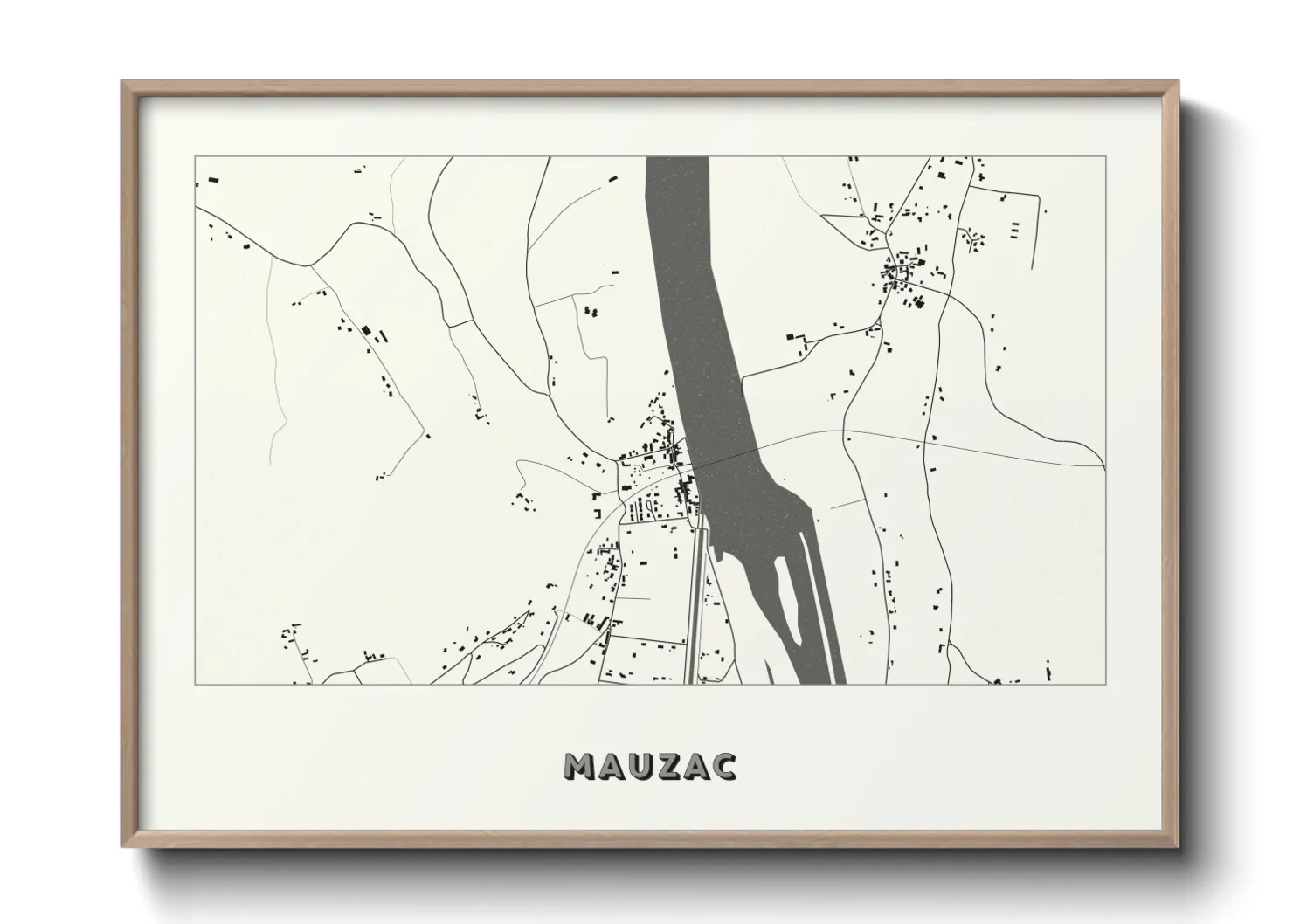 Une affiche de carte sur Mauzac