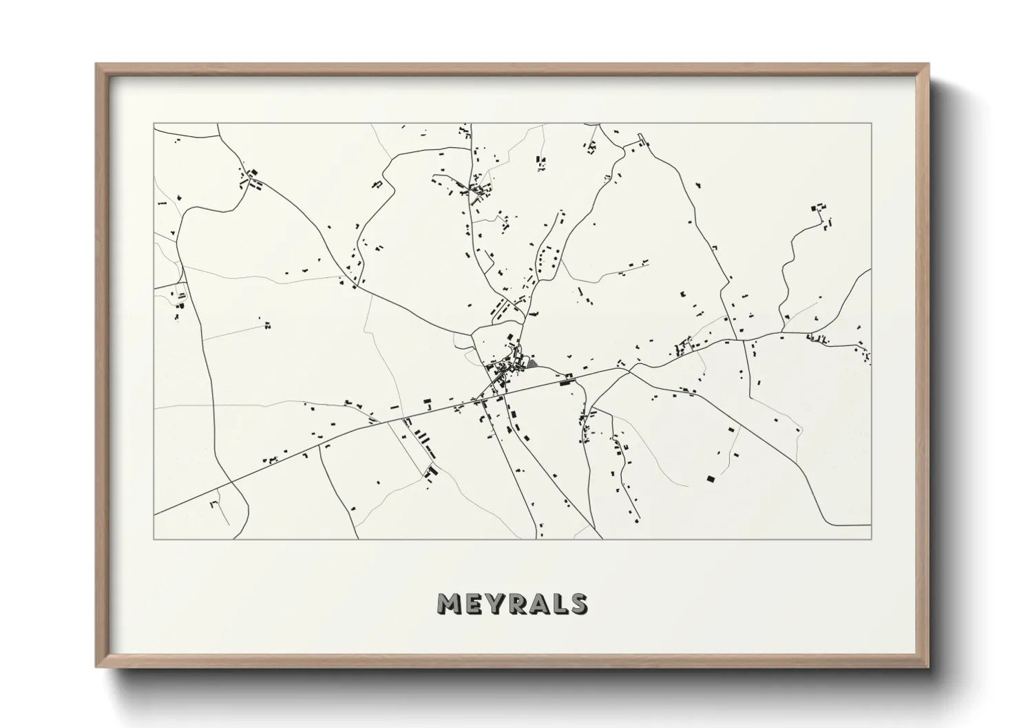 Une affiche de carte sur Meyrals