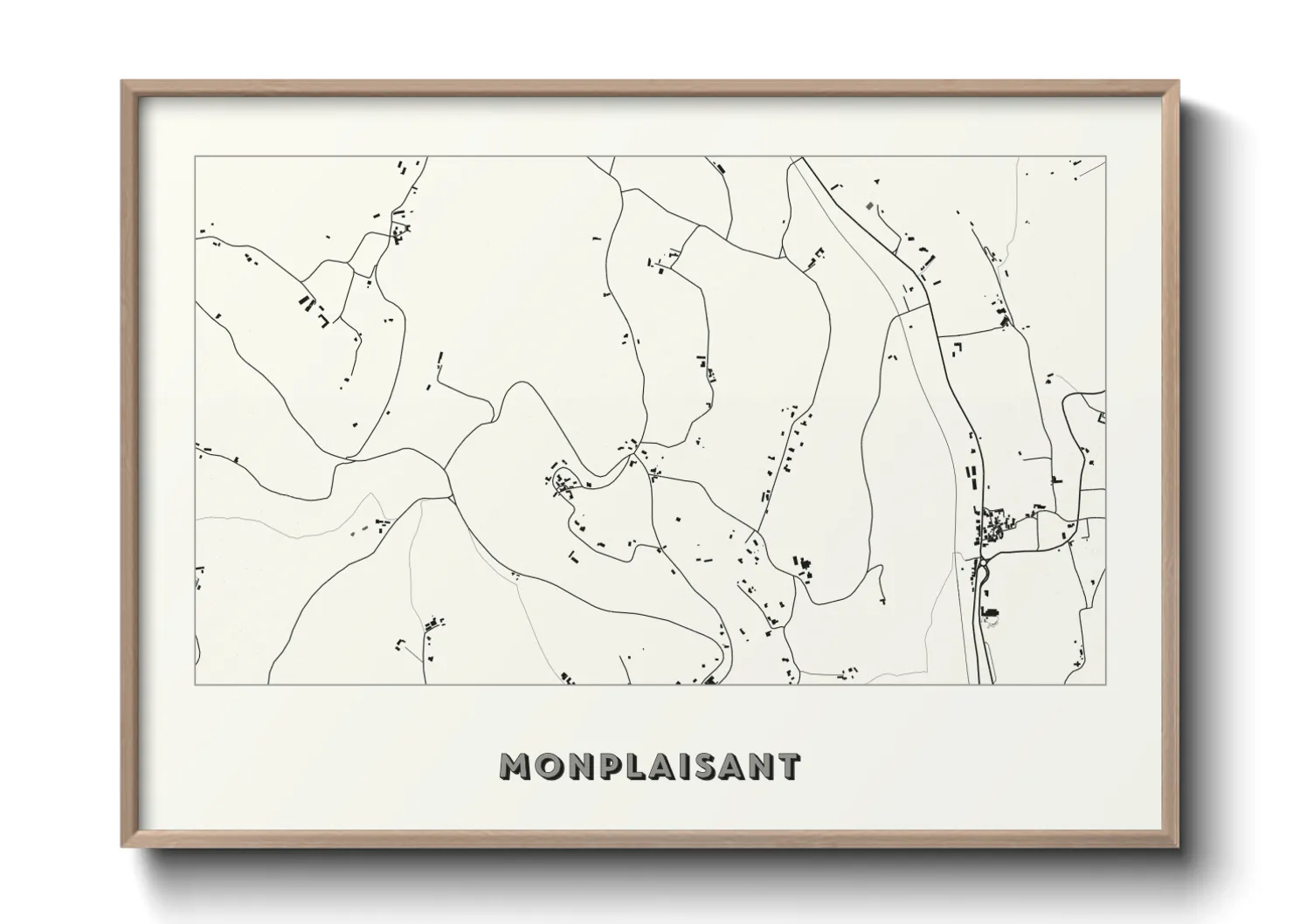 Une affiche de carte sur Monplaisant