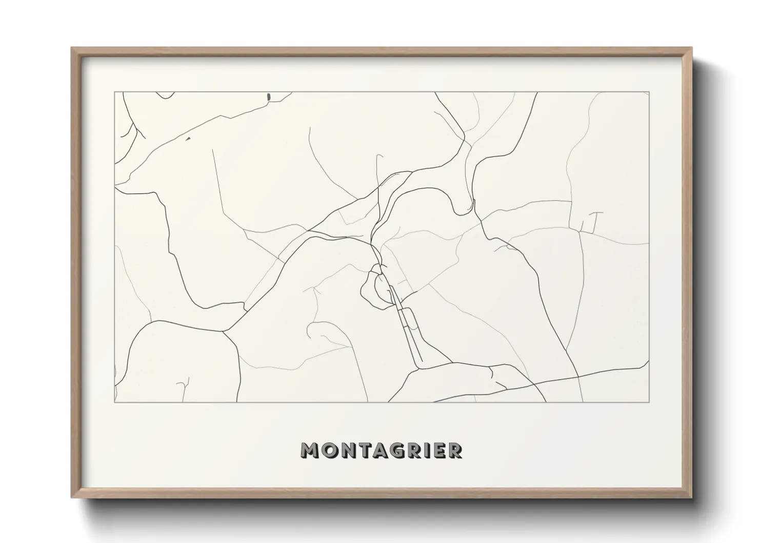 Une affiche de carte sur Montagrier