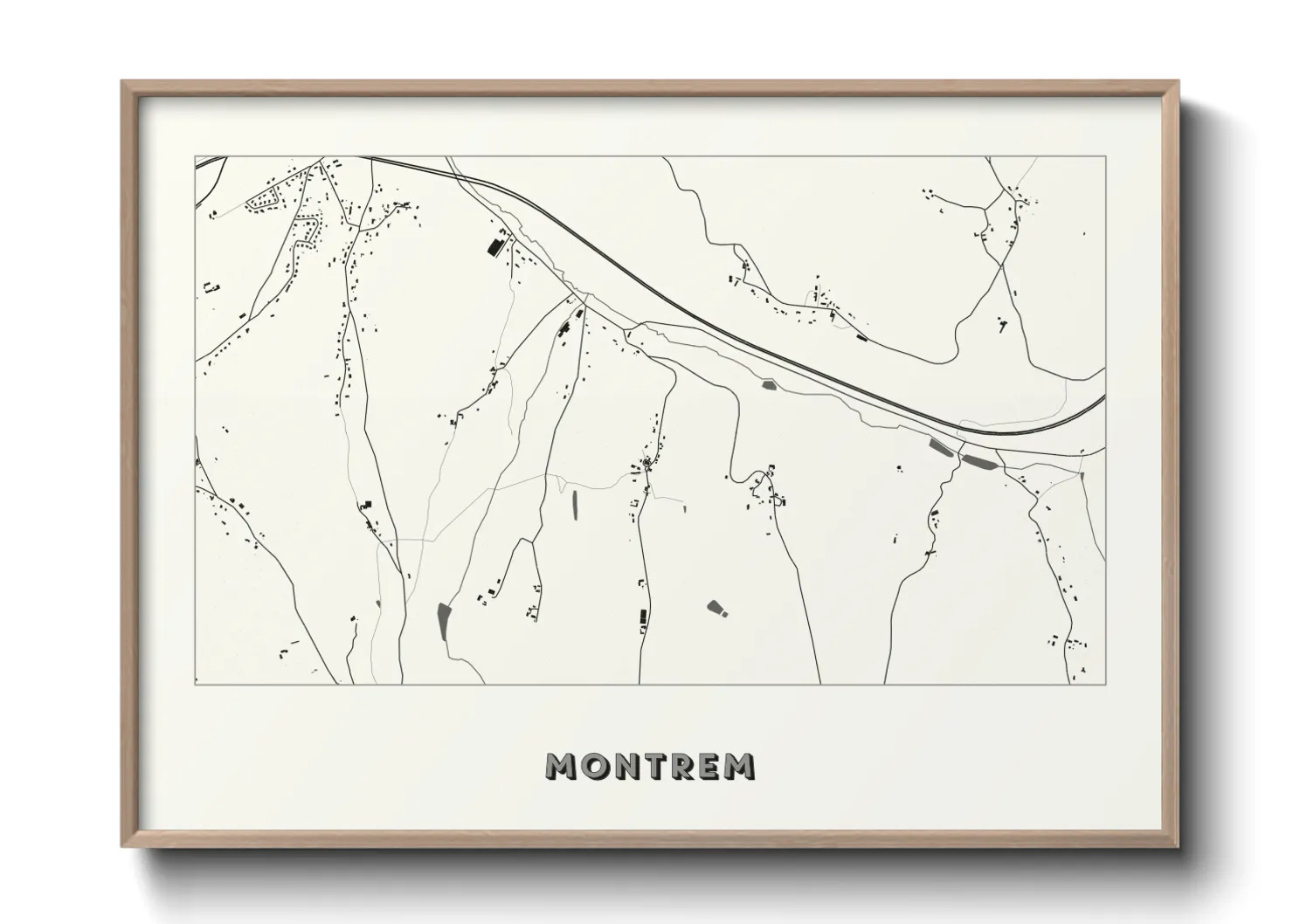 Une affiche de carte sur Montrem