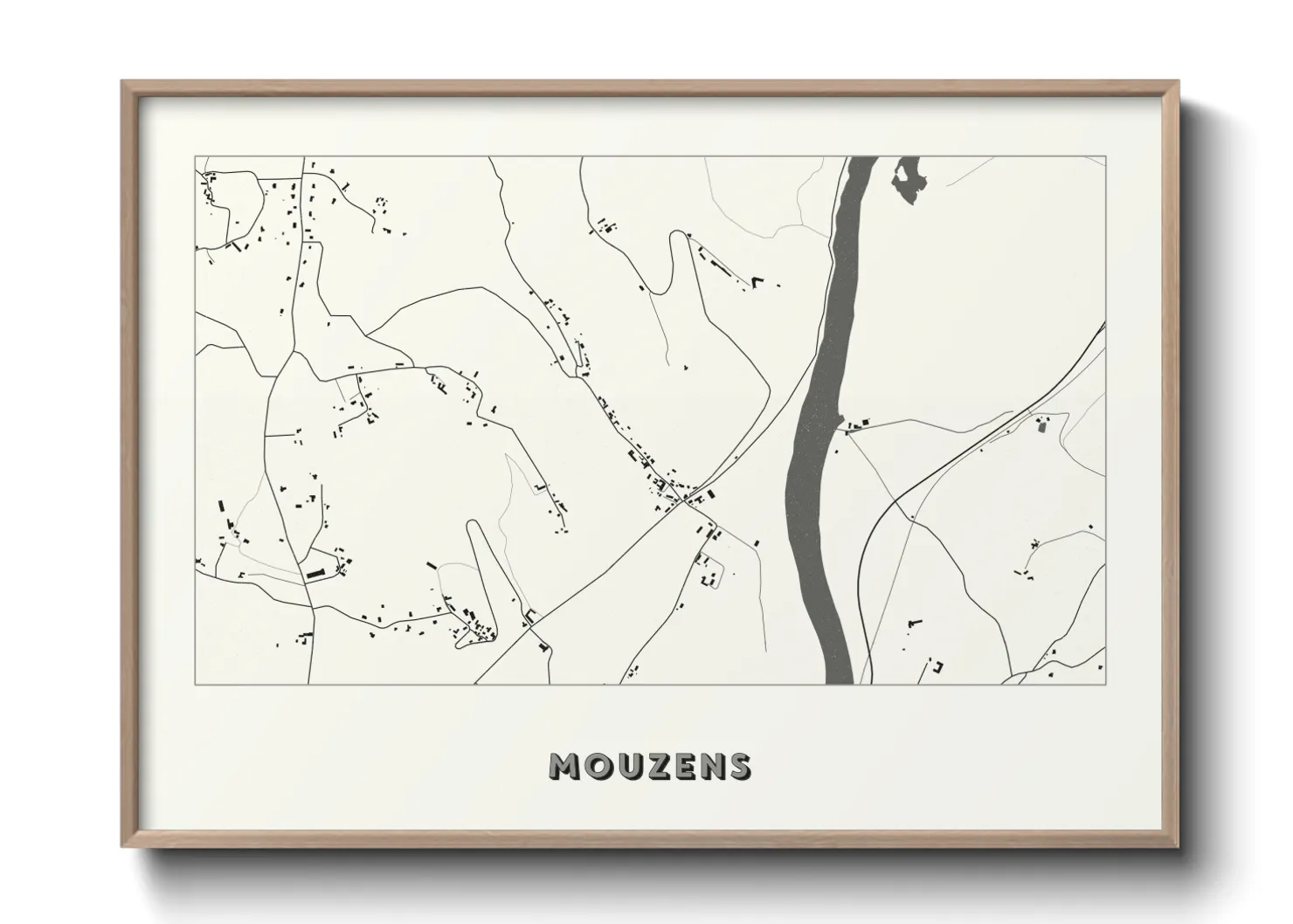 Une affiche de carte sur Mouzens