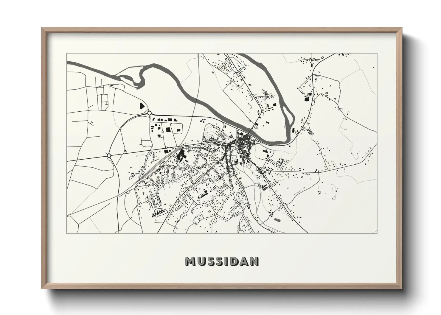 Une affiche de carte sur Mussidan