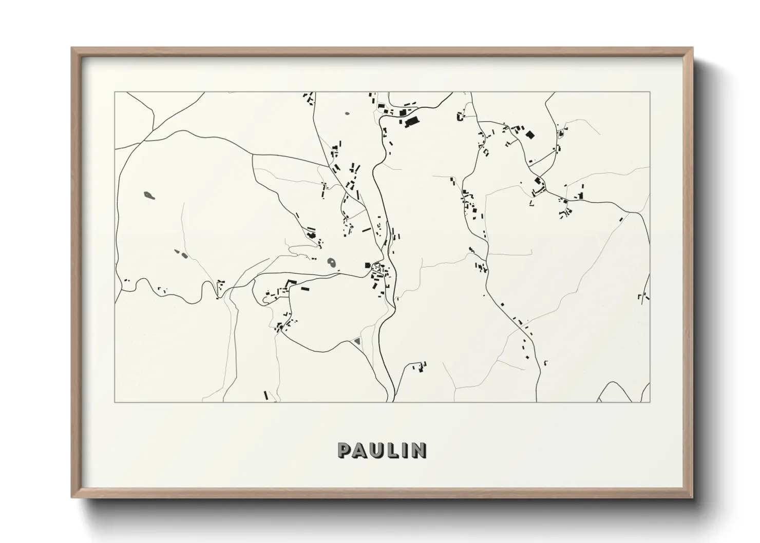 Une affiche de carte sur Paulin