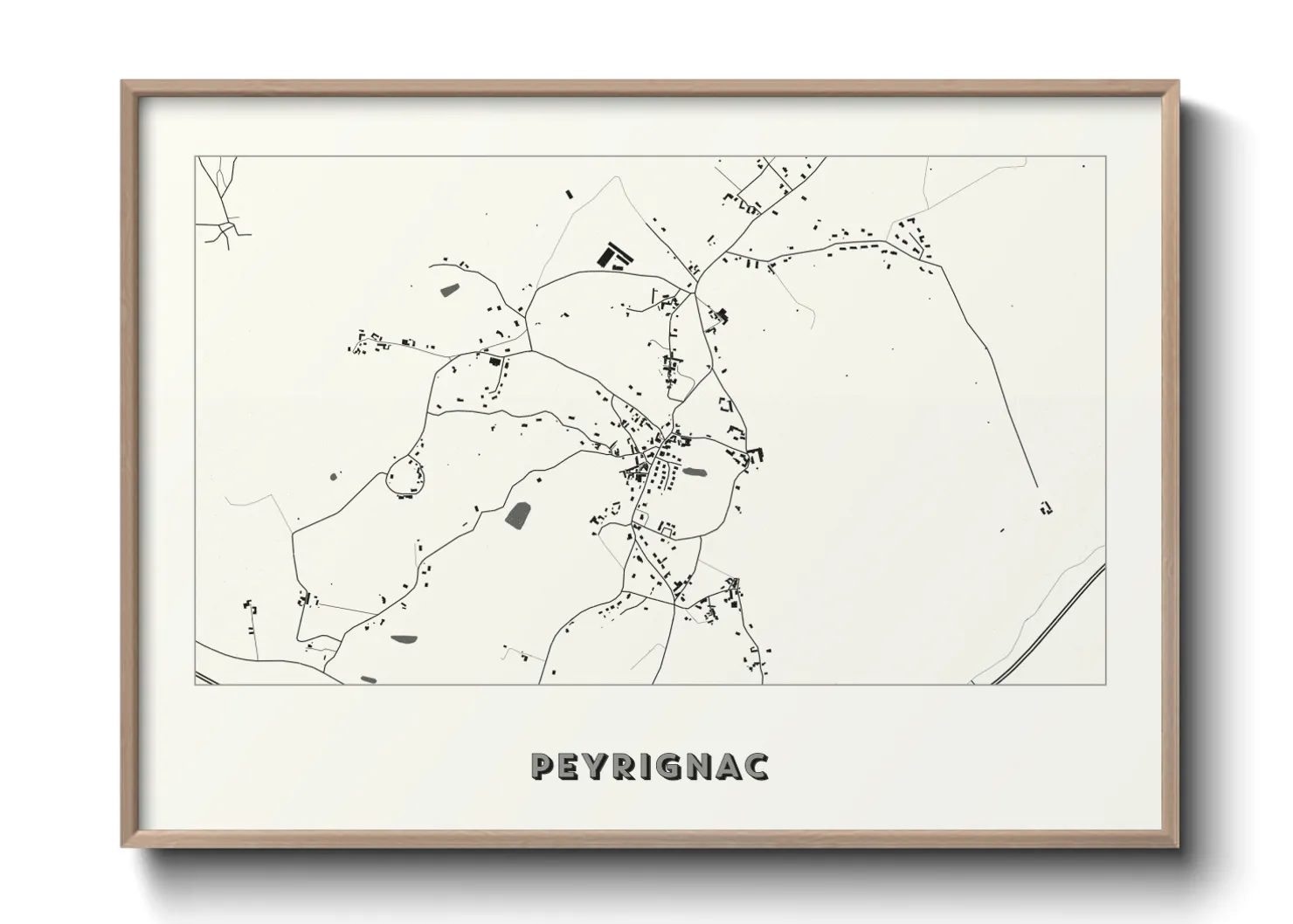 Une affiche de carte sur Peyrignac