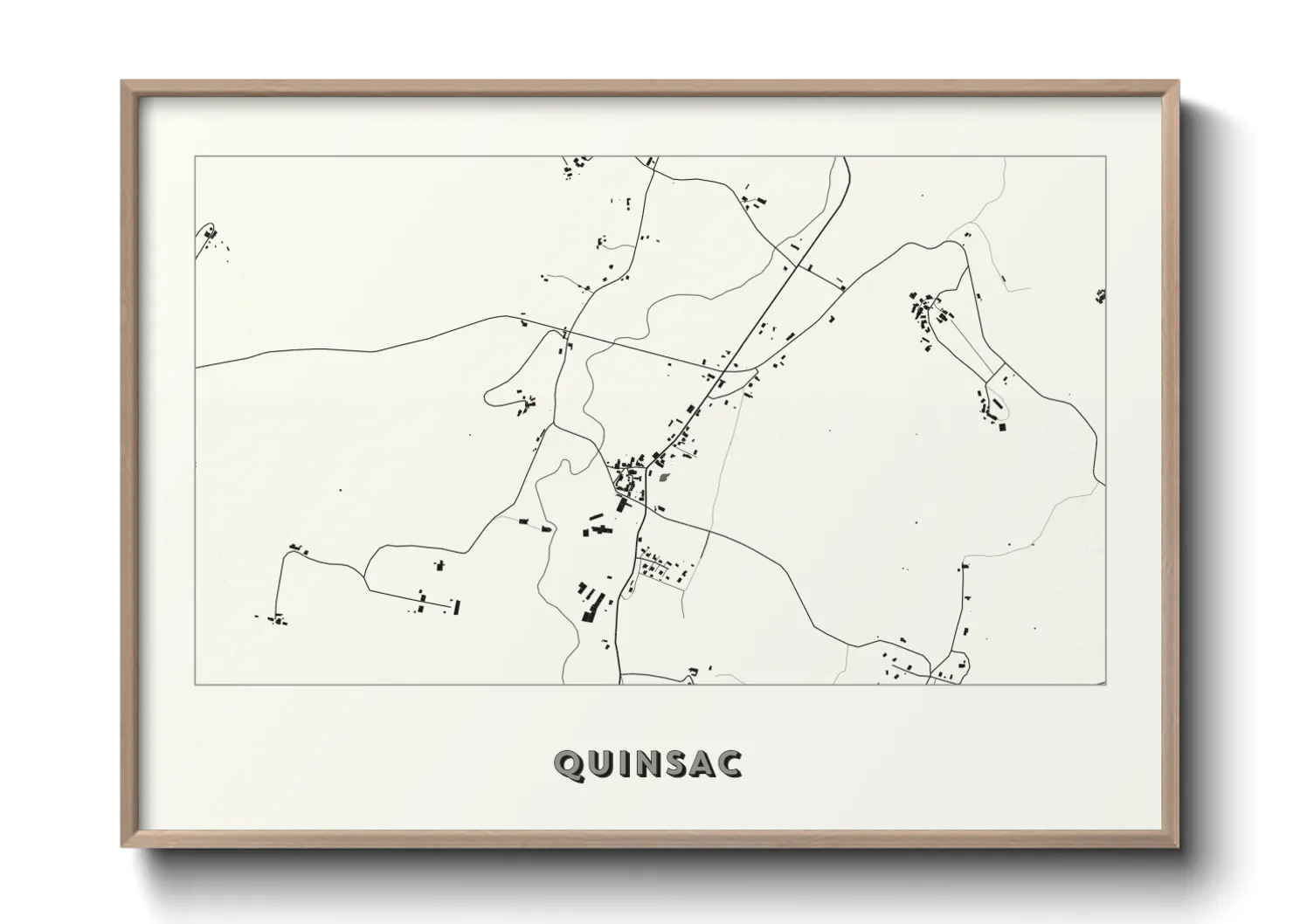 Une affiche de carte sur Quinsac