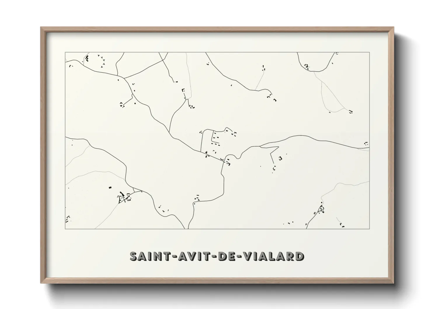 Une affiche de carte sur Saint-Avit-de-Vialard