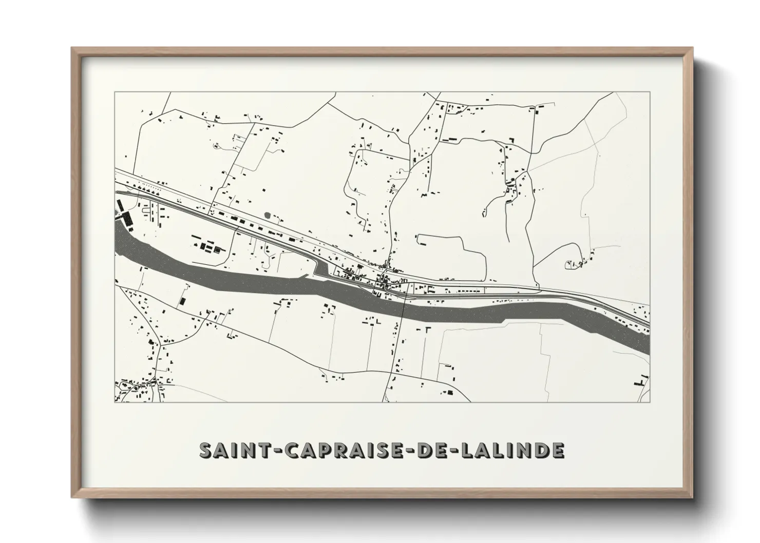 Une affiche de carte sur Saint-Capraise-de-Lalinde