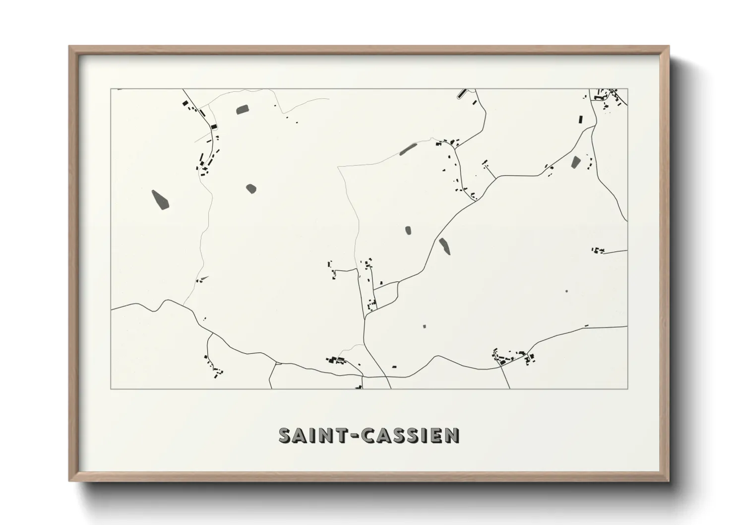 Une affiche de carte sur Saint-Cassien