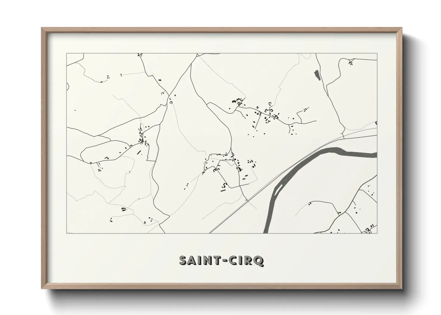 Une affiche de carte sur Saint-Cirq