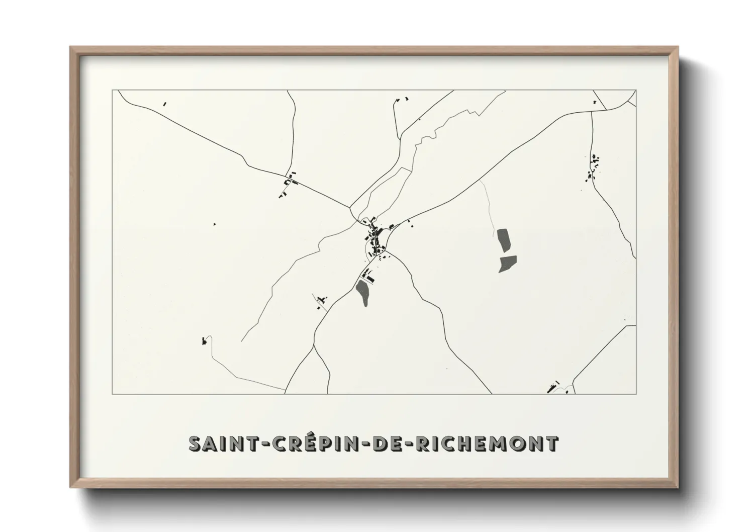 Une affiche de carte sur Saint-Crépin-de-Richemont