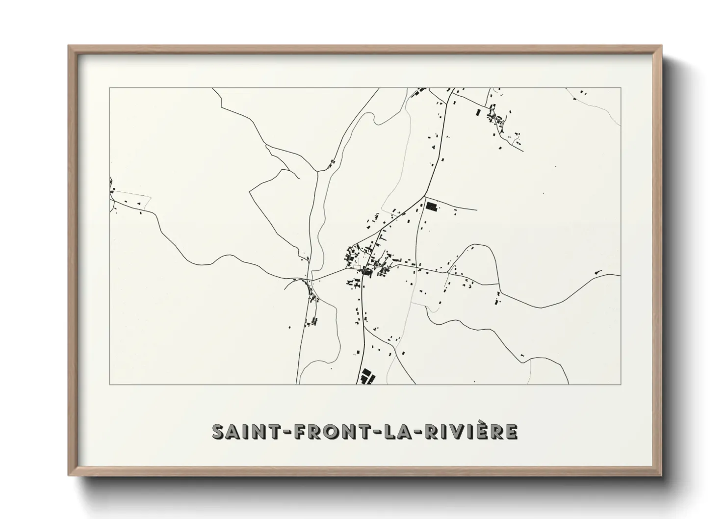 Une affiche de carte sur Saint-Front-la-Rivière