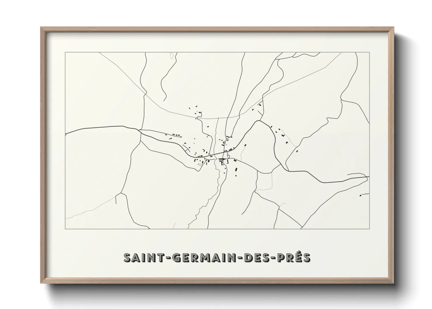 Une affiche de carte sur Saint-Germain-des-Prés