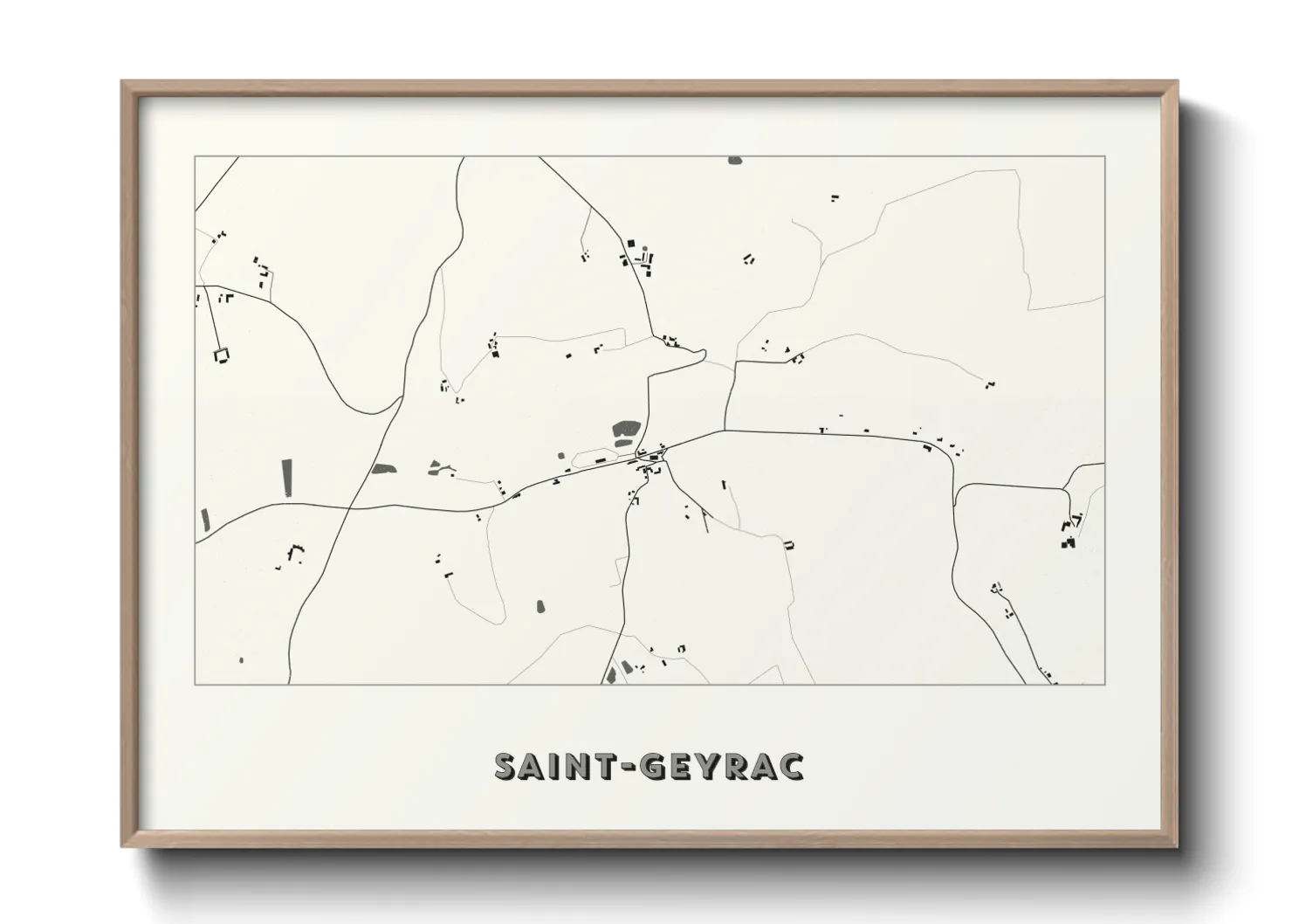 Une affiche de carte sur Saint-Geyrac