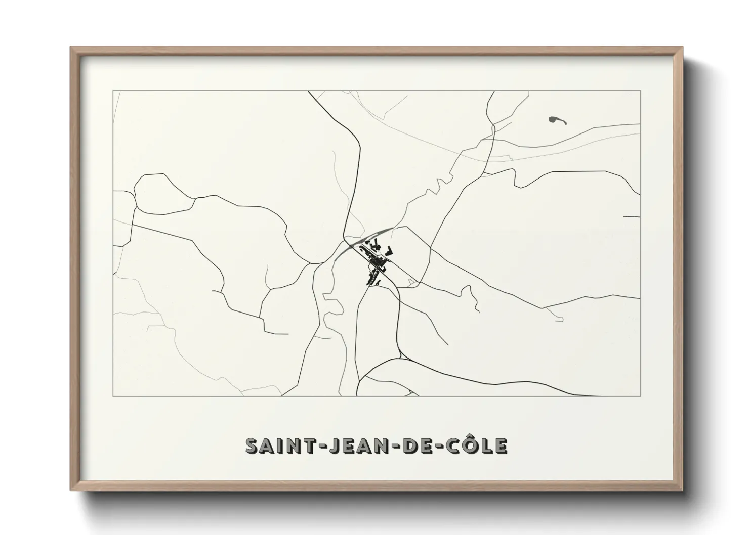 Une affiche de carte sur Saint-Jean-de-Côle