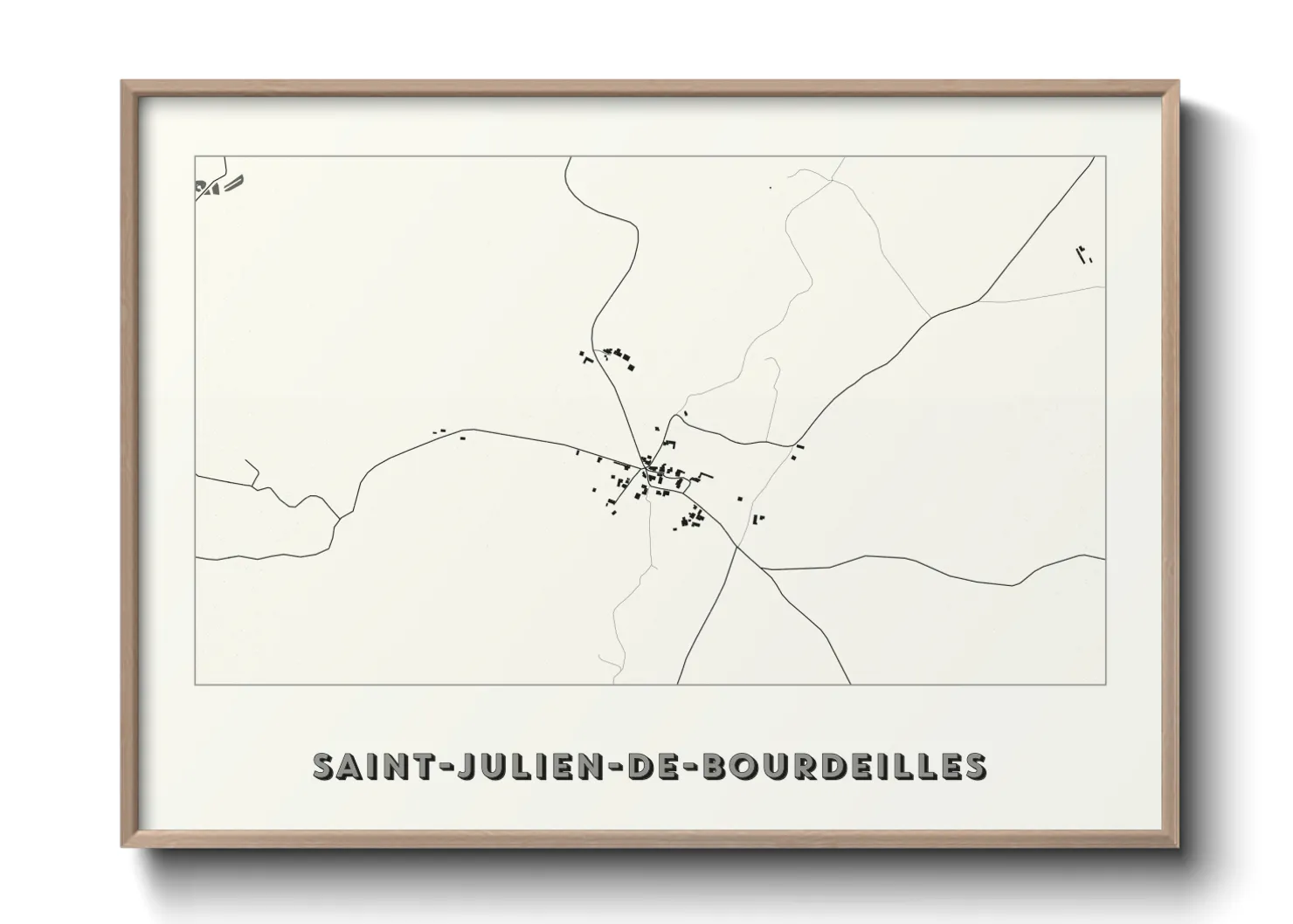 Une affiche de carte sur Saint-Julien-de-Bourdeilles