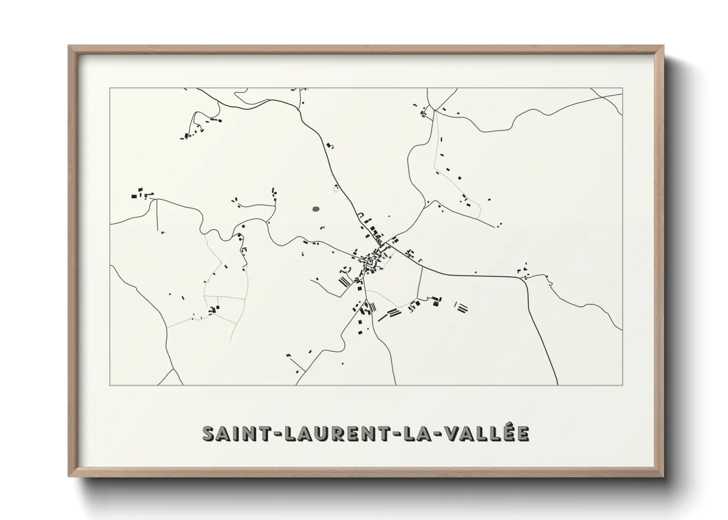 Une affiche de carte sur Saint-Laurent-la-Vallée