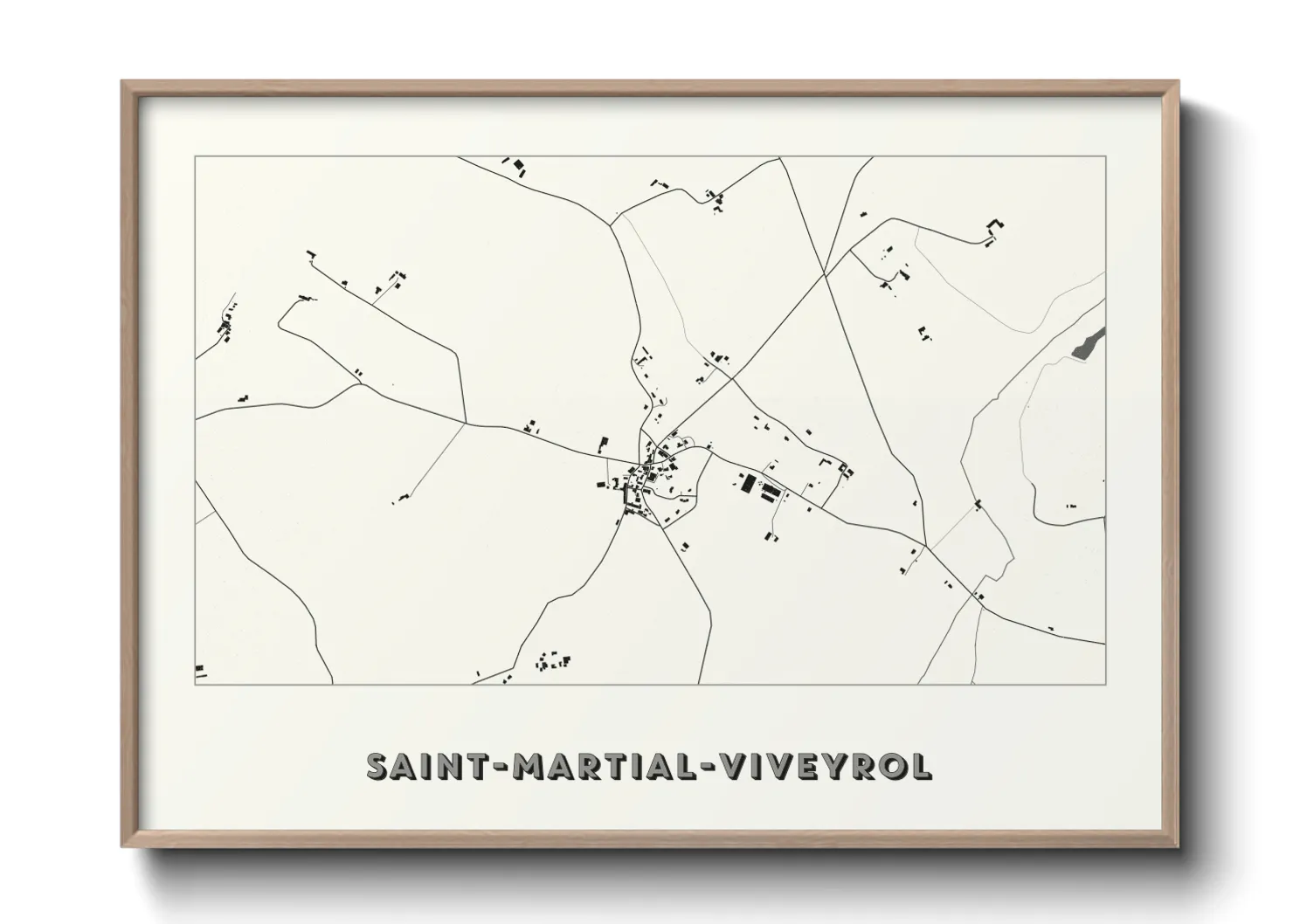 Une affiche de carte sur Saint-Martial-Viveyrol