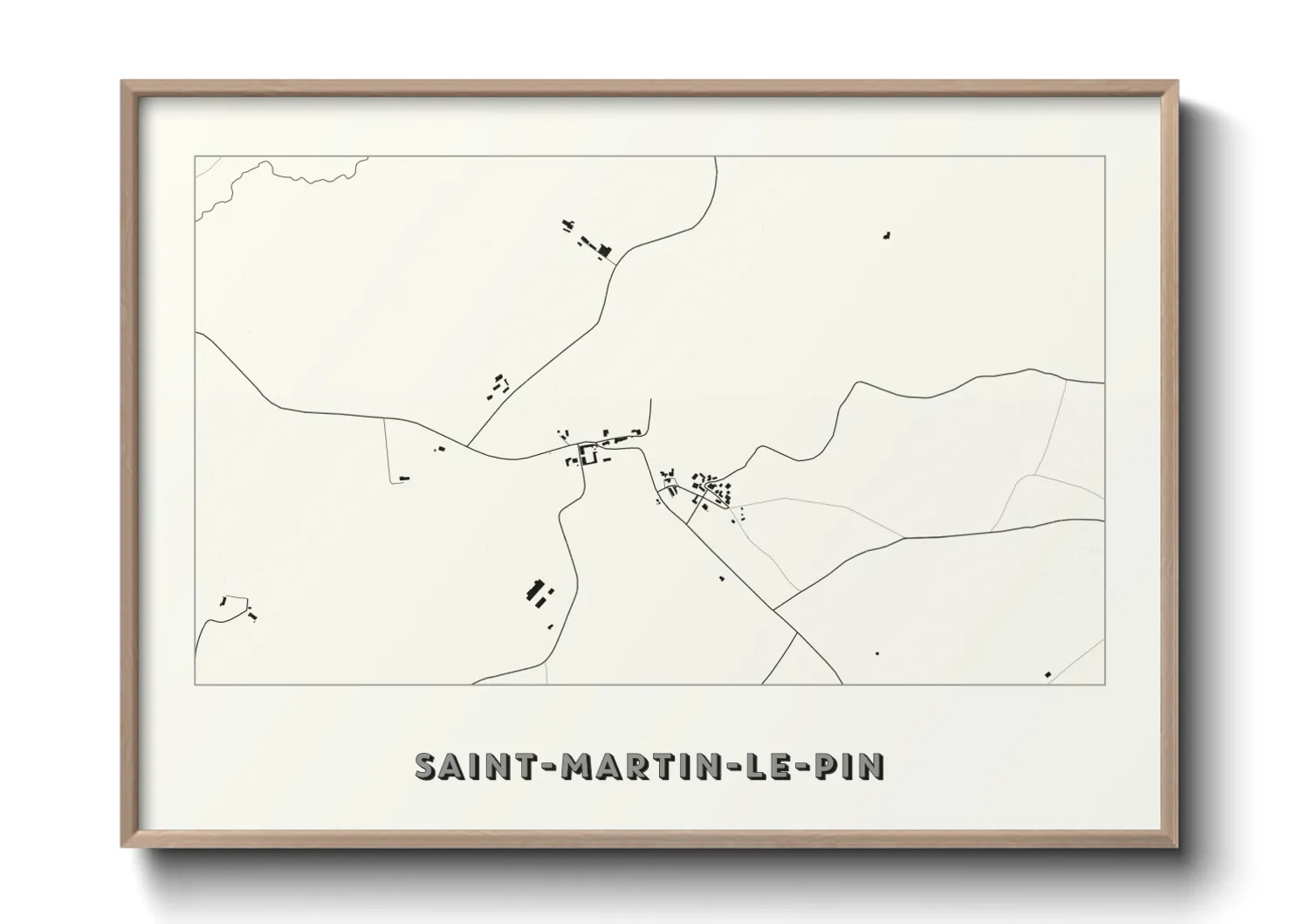 Une affiche de carte sur Saint-Martin-le-Pin