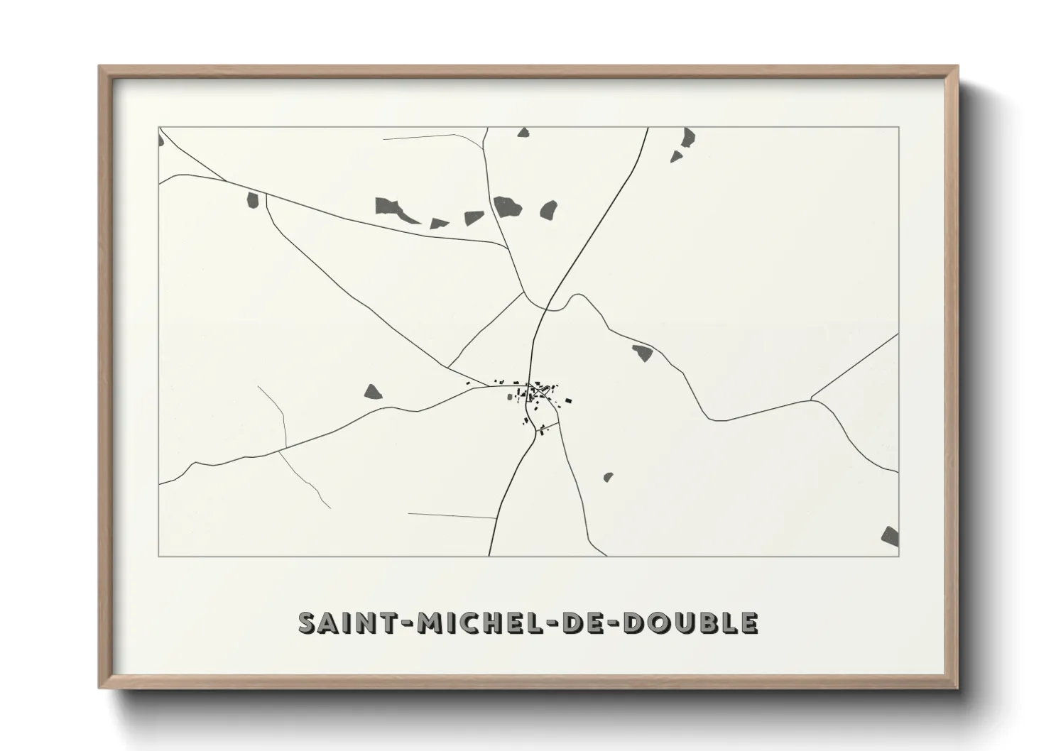 Une affiche de carte sur Saint-Michel-de-Double