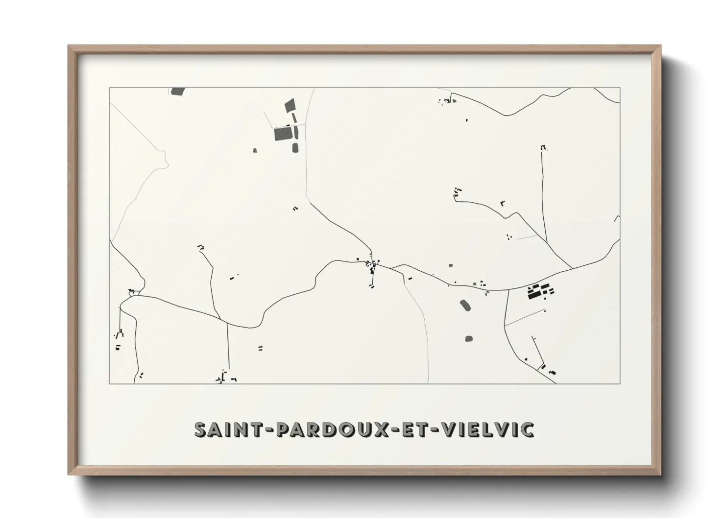 Une affiche de carte sur Saint-Pardoux-et-Vielvic