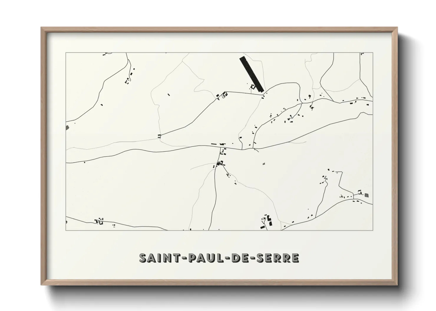 Une affiche de carte sur Saint-Paul-de-Serre