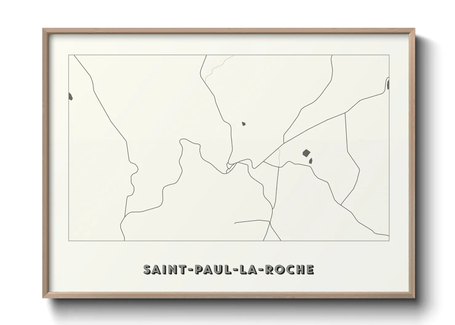 Une affiche de carte sur Saint-Paul-la-Roche