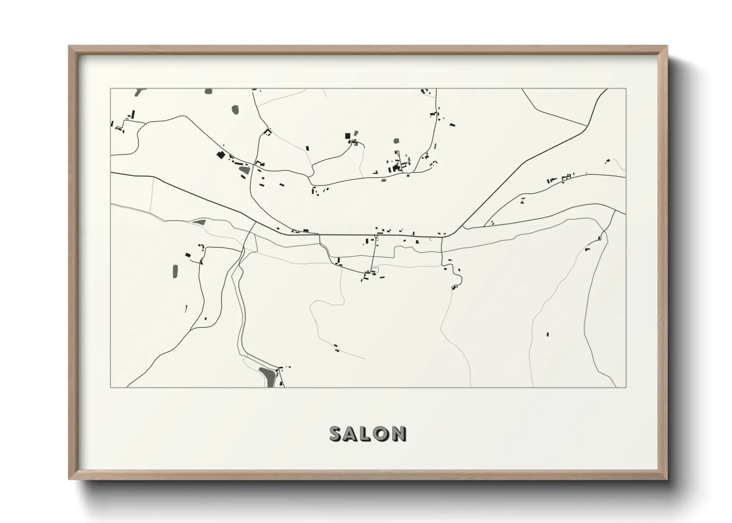 Une affiche de carte sur Salon
