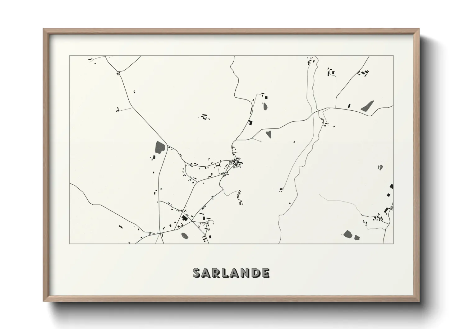 Une affiche de carte sur Sarlande