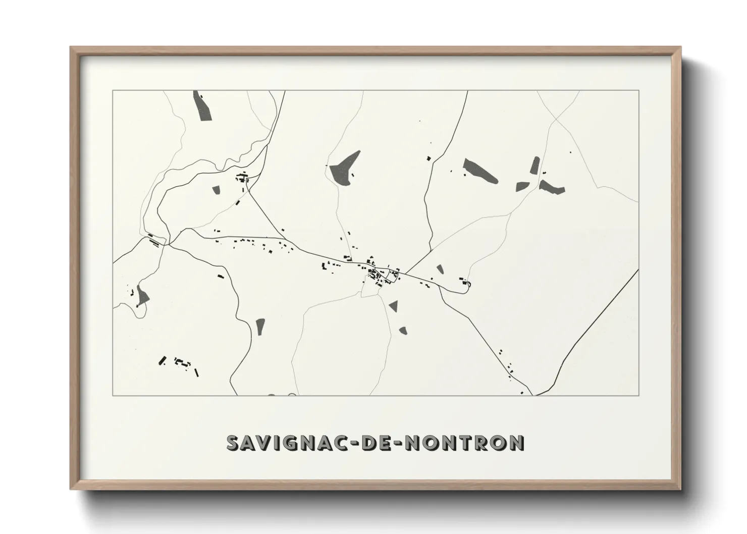Une affiche de carte sur Savignac-de-Nontron