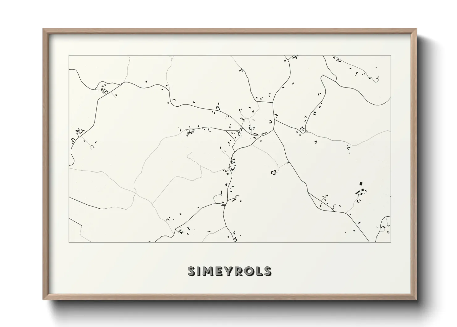 Une affiche de carte sur Simeyrols